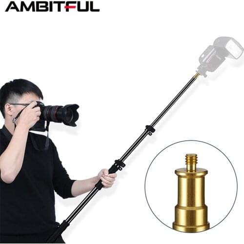 25.5"-62" / 62-157cm Extension Support Rod photography Flash Speedlite Stick Rod Photo Studio Microphone Boom Pole Handheld Grip