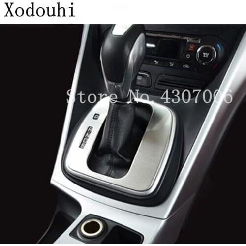 For Ford Kuga Escape 2013 2014 2015 2016 Car Stainless Steel Inner Handbrake Gear Shift Stall Paddles Cup Switch Frame Trim