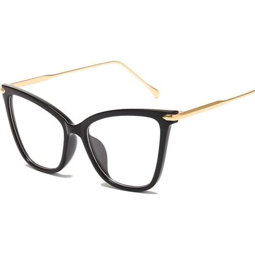 Yoovos Cat Eye Glasses For Women 2021 Brand Design Okulary Blue Light Eyeglasses Frames Women Transparent Metal Frame Eyewear