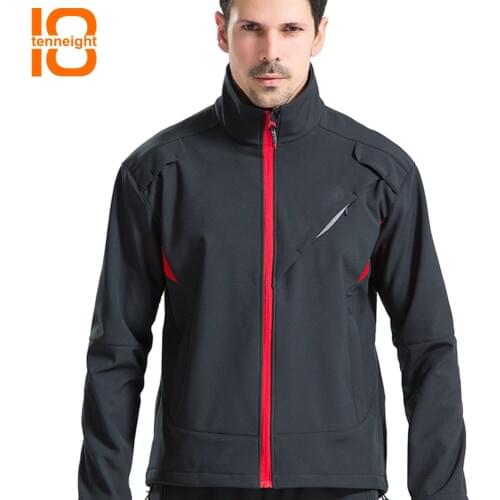 TENNEIGHT Winter Mens Windproof Long Cycling Jacket MTB Road Bicycle Clothing Coat Outdoor Sport Jacket Reflective Windbreaker