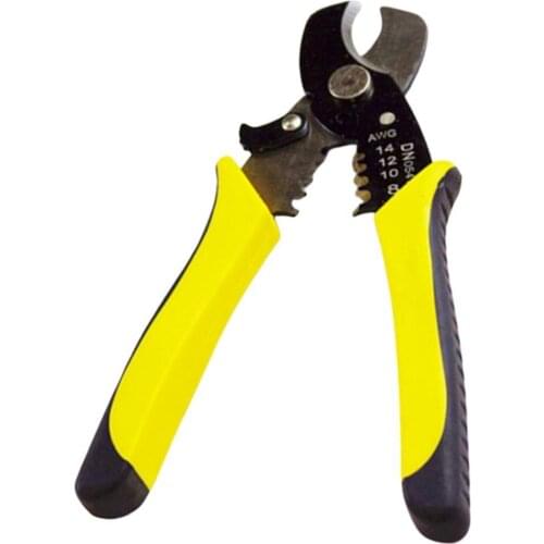 1pc 7 inch Multifunctional AWG 8-14 Electrical Cable Cutter Scissor Wire Stripper Electrician Manually Strips Wire Tools