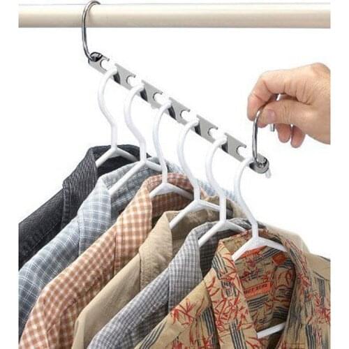 1Pcs Folding Shirts Coat Clothes Hanger Holders Save Space Non-slip Clothing Organizer Practical Racks Hangers For Clothes