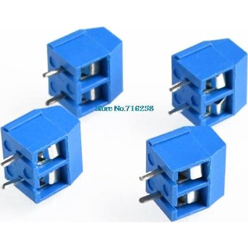 10PCS KF301 2 Pin Screw connector 5mm Pitch 5.08-301-2P 301-2P