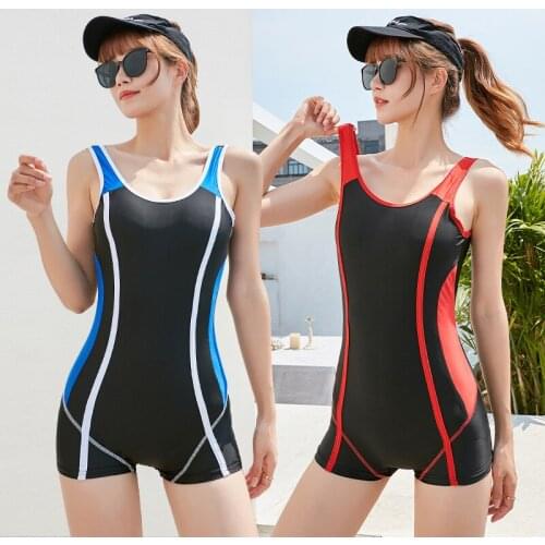 2021 Slim One Piece Swimsuit Women Professional Swim Training Swimwear Female Bather Bathing Suit Backless Swim Beach Monokini