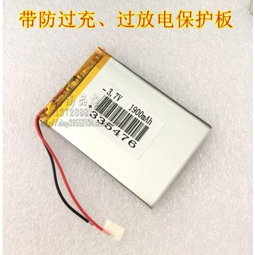 3.7V polymer lithium battery 1900mAh charging Tablet PC MP5 video machine 335476
