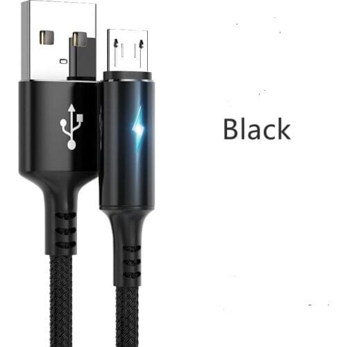 3A Fast Charging Micro USB Cable Sync Data Microusb Cable for Samsung Xiaomi Huawei Android LED Mobile Phone Cables Micro Cord