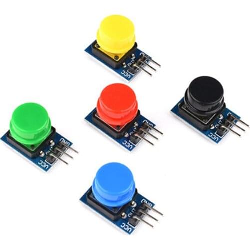 5PCS 12X12MM Big Key Module Big Button Module Light Touch Switch Module with Hat High Level Output