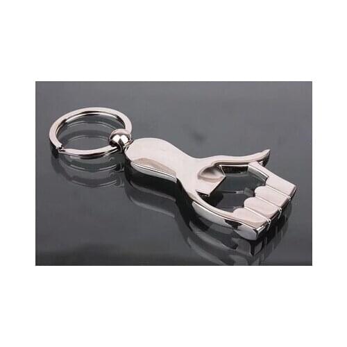 500pcs/lot Min order section free shipping lovers bottle opener hand keychain opener The wedding gift Key chain beer opener