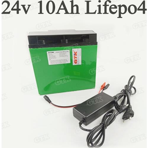 24V 10Ah LiFePO4 rechargeable lithium battery pack with BMS for e-scooter electric bike solar steet light solar sweeping machine
