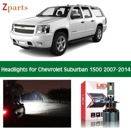 Car Lamps For Chevrolet Suburban 1500 2007 - 2014 LED Headlight Canbus Headlamp Low High Beam Bulbs Lighting Light Bulb Parts