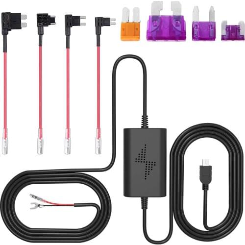 12V-30V Car Recorder Low Voltage Protection Car Take Electrical Step-down Line Mini Plug Fuse Box Car Dash Cam Hard Wire Kit