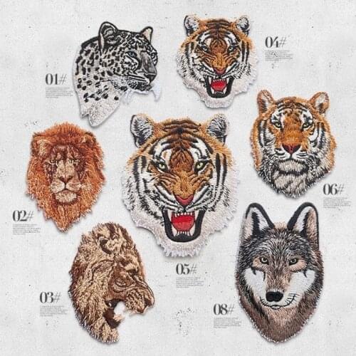 Tiger and Leopard Embroidery Patch Applique Military Army Clothes Ironing Garment Applique Sticker Ironing Application