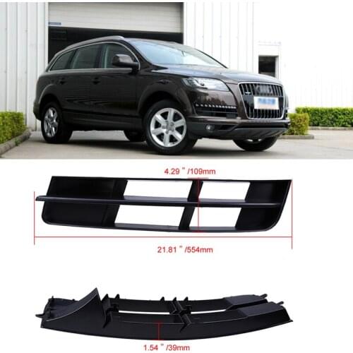 Black Auto Front Bumper Driving Fog Lights Cover Lamp Frame Trim For Audi Q7 2011-2015