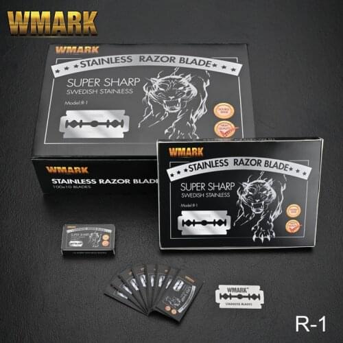WMARK Double-sided Razor Blade Stainless Steel Men Shaving Shaver Manual Shaving Tool