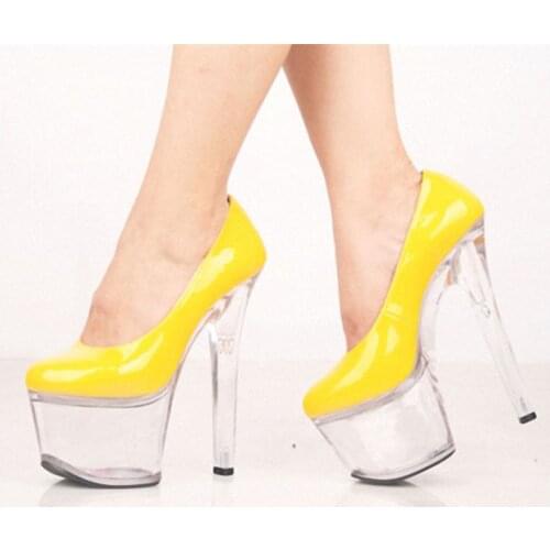 Elegant 15 cm high heel shoes, fashion and simple office high platform crystal shoes, wedding/party shoes