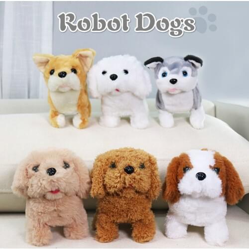 Electronic Pets Sound Control Robot Dogs Bark Stand Walk Cute Interactive Toys Dog Electronic Husky Akita Toys For Kids