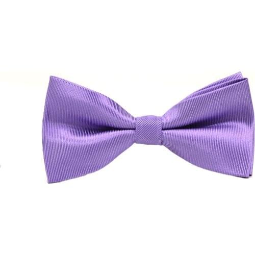 New Arrivals Two Layer Purple Plain Bowtie For Men Groom Wedding Party Butterfly Bow Tie Set Male Gift