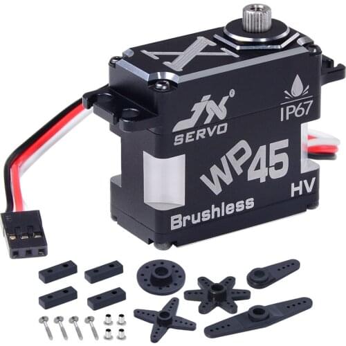 JX Servo WP45 45KG Full Metal IP67 Waterproof Brushless High Quality Servo For RC Hobby UAV Robotics And Industrial Applications