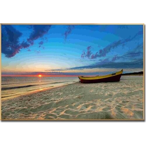 Seascape Tropical Landscape Sunset Wall Art Picture Living Room Kitchen Bathroom Decoration Sea Beach Wall Painting Bedroom
