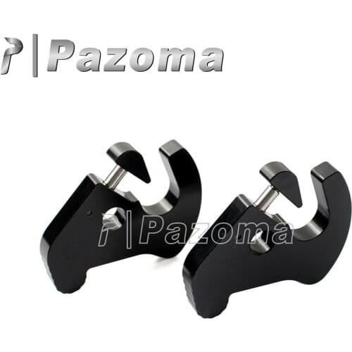 Motorcycle Aluminum Black Detachable Tour Pak Sissy Bar Luggage Rack Docking Rotary Latches Clip Kit for Harley All Models