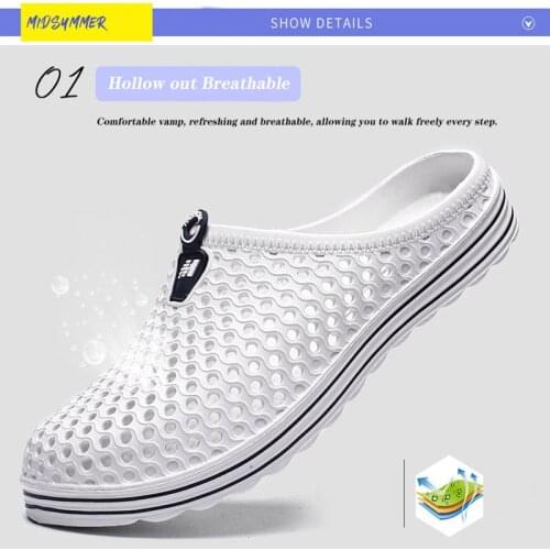 Mens Sandals Soft-soled Non-slip Lightweight Women Slippers Men Beach Shoes Wear-resistant Outdoor Modern Fashion Couple Shoes