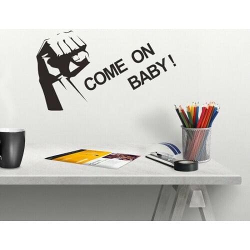 Office Motivational Wall Stickers Vinyl Come On Baby Office Decoration Wall Decals Removable Home Study Decor Wallpaper Z622