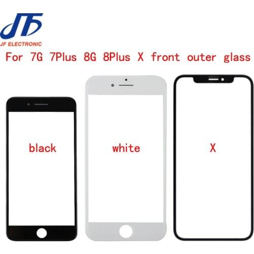 10pcs/lot For iPhone 7g 7 plus 8g 8plus X Front Screen Lens Outer Glass Replacement Repair Part high quality
