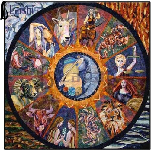 Full round diamond painting 12 constellations and 12 zodiac signs handmade diamond embroidery mosaic art kit home decoration