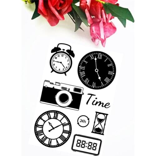 11x16CM clock time transparent seal clear stamps silicone seal roller stamps DIY scrapbook album / card production
