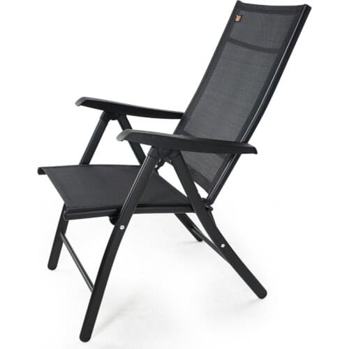 Multifunctional aluminum folding chair Teslin 7 gear adjustment leisure recliner folding chair office lunch break recliner