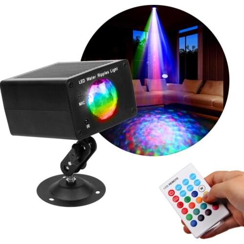 LED Galaxy Stage Effect Lighting 16 Colors Water Pattern Laser Projector Night Disco Ball Christmas Holiday Lamp For DJ Party