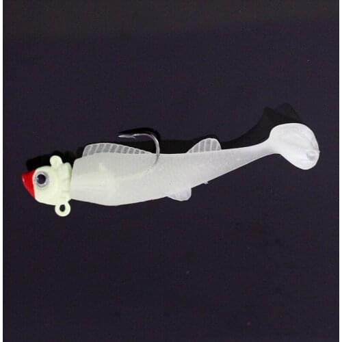 2Pcs 4/9/16g 5/7/9cm Luminous Fishing Lures 3D Eyes Laser Minnow Soft Aritificial Wobblers Crankbait Silicone Rubber Jig Baits