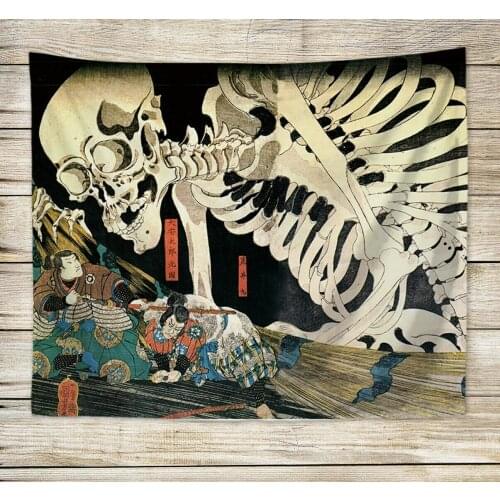 Takiyasha Witch and Skeleton Spectre tapestry home goods decor