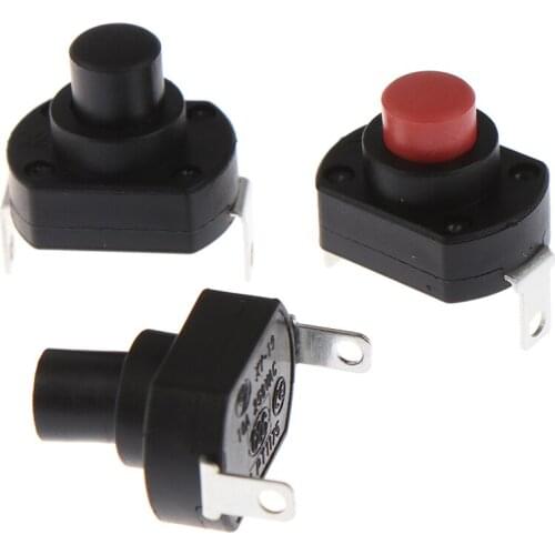 UPS Switch Flashlight Self Locking Push Button Micro Power HOT 5pcs 10A Height 13.5/15.5/18.5mm