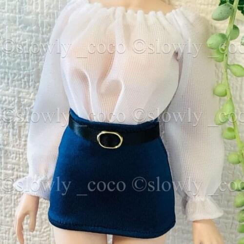1/6 Female Clothes Office Lady Professional Wear Long-Sleeved Top Hip Skirt Set Clothes Model Fit 12'' Dolls