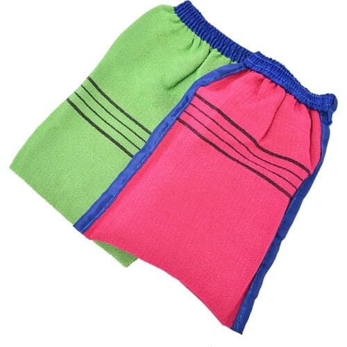 1 PC Random Color Shower Spa Exfoliator Two-sided Bath Glove Body Cleaning Scrub Mitt Rub Dead Skin Removal Bathroom Products