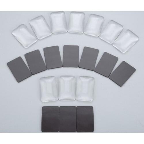 10sets Rectangle Clear glass dome cabochon + Fridge Magnet Sticker DIY Craft Flat-back Jewelry making decoration cameo Hicello