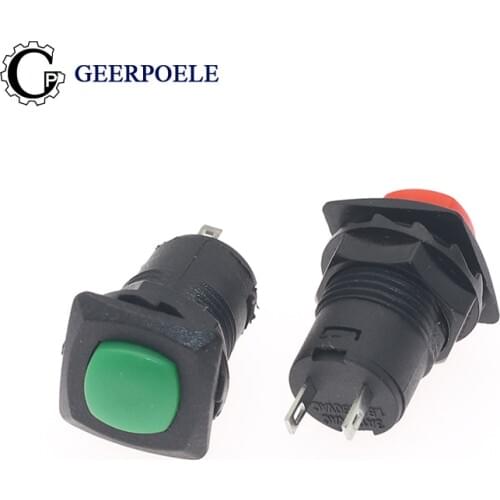 10 pcs/lot DS-426 Self-locking 2 Pin 250V 1.5A Push Button Switch Switch Tactile Tact Direct Patch Metal Interruptor M12