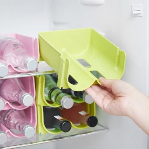 3 Colors PP Drink Holder Stackable Drink Holder Concave-Convex Cans Organizer Home Kitchen Cabinet Storage Tool