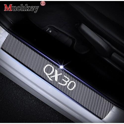 For Infiniti QX30 Door Sill Scuff Plate Door Threshold Plate Door Entry Guard Car Door Sills Car Accessories Auto Part 4Pcs