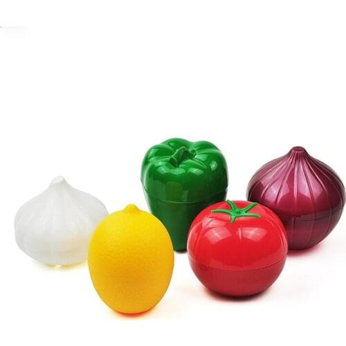 Vegetable Fruits Crisper Shaped Containers Kitchen Onion Storage Box Avocado Garlic Lemon Fresh Storage Organizer Seal Box