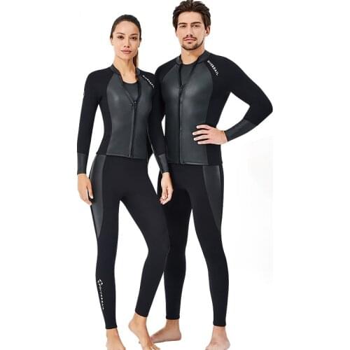 DIVE&SAIL 2MM Leather Neoprene Diving Suit Mens Split Warm Snorkeling Wetsuit Pants Female Plus Size Cold-proof Surfing Suit