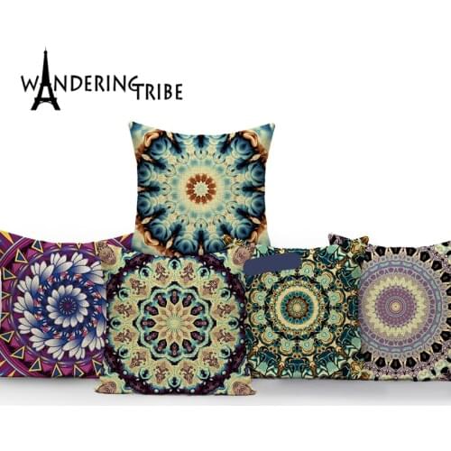 Morocco Cushion Covers Mandala Flowers Home Decoration Pillows Case Living Room Pillow Cases Nordic Style Linen Cushions Kissen