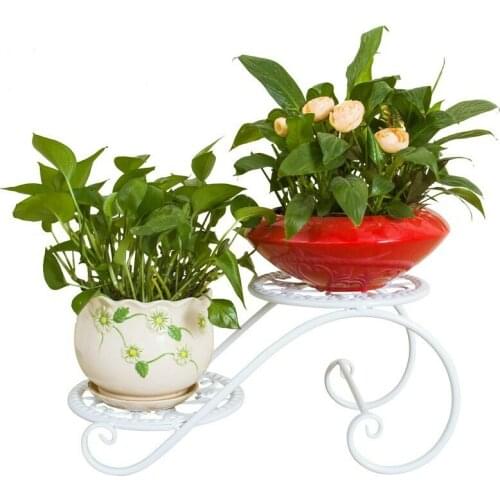 Wrought Iron Multilayer Shelf Floor Type Multifunctional Indoor Ground Flowerpot Wearing European Household Balcony Flower Shelf