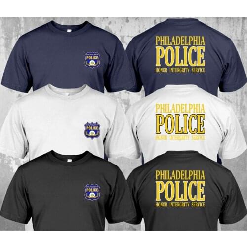 New Pennsylvania Police Department Philadelphia Honor Intergrity Service T-Shirt Double Side New 2019 Men Fashion T Shirts