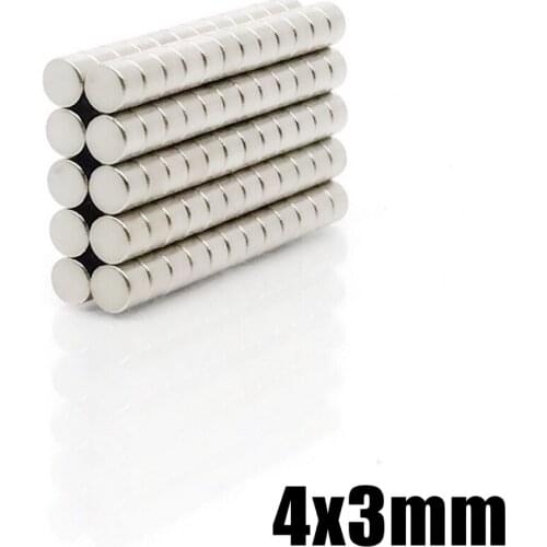 50/100/200pcs D4mmx3mm Super strong neo neodymium 4*3 magnets D4x3mm N35 permanent magnet 4x3
