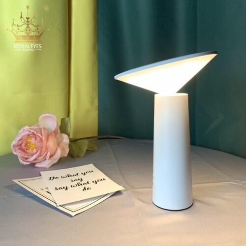 Nordic Eye Protection Reading Led Table Lamp Rotating Lamp Head USB Charging Touch Table Lamp Bedroom Bedside Night Light Decor