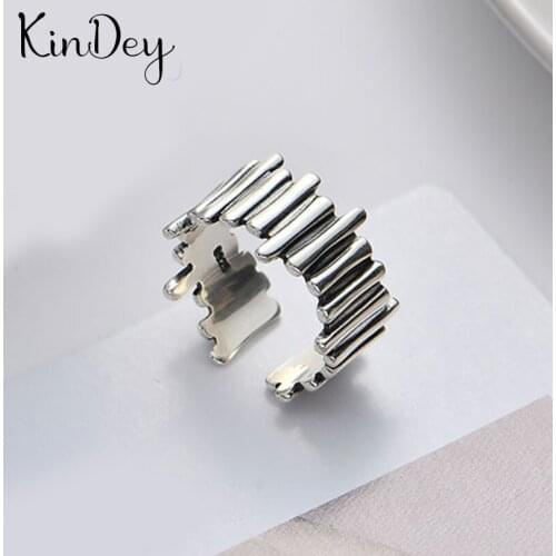 New Hot Gothic Lines Rings For Women Wedding Rings Ladies Accessories Fashion Charm Jewelry Wholesale 2021