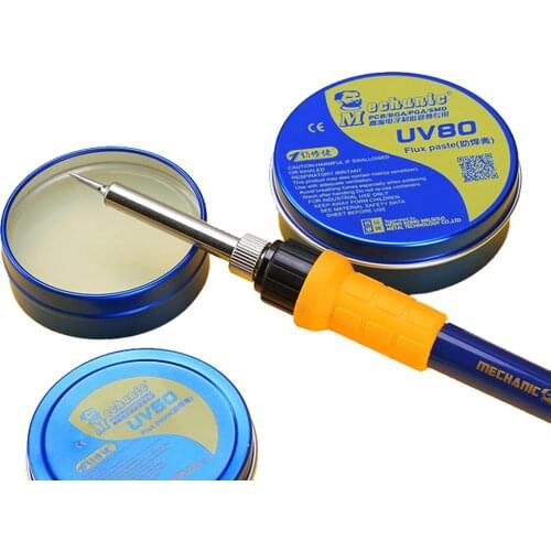 2pcs/lot MECHANIC UV50+UV80 Halogen Free Repair Solder Paste Soldering Fluxes For PCB BGA PGA SMD Rework Maintenance Welding Oil