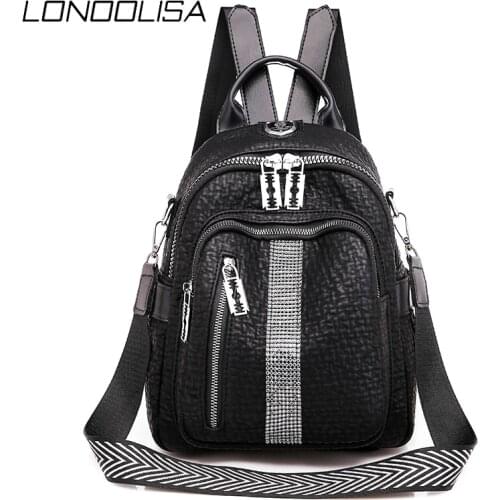 Casual Women Back Pack Bagpack 2020 Desiger Handbags High Quality Leather Backpacks for Teenage Girls Female School Bag Mochila